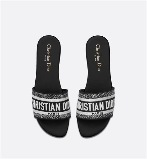 dior dway black slides|christian dior dway slides price.